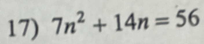 7n^2+14n=56