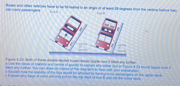 Solved: Buses and other vehicles have to be tilt-tested to an angle of ...