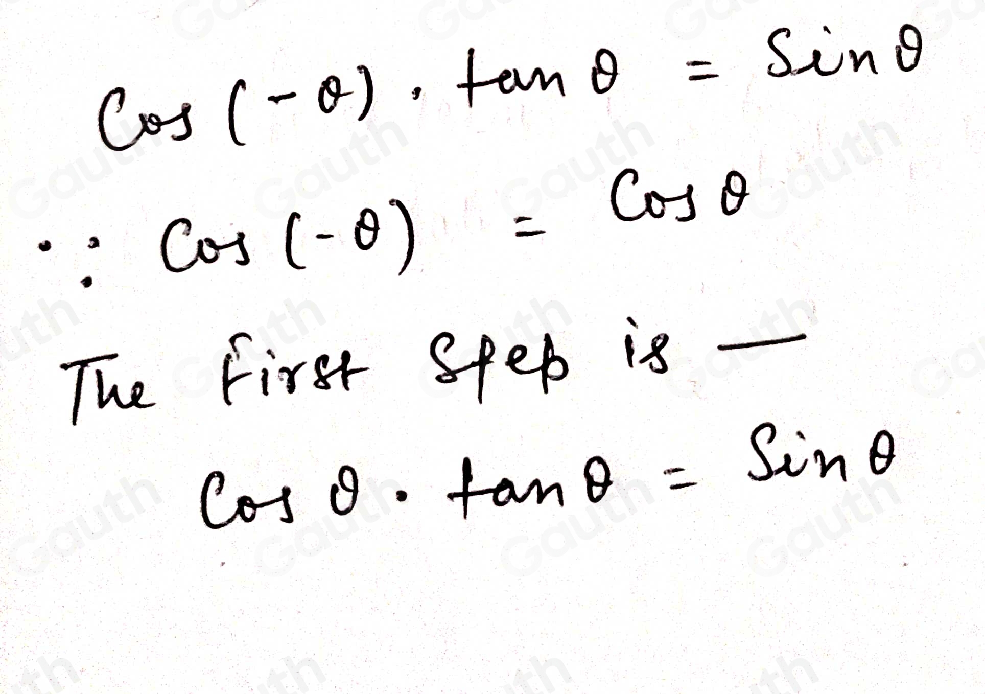 Solved: Jana is proving that the following trigonometric identity is ...