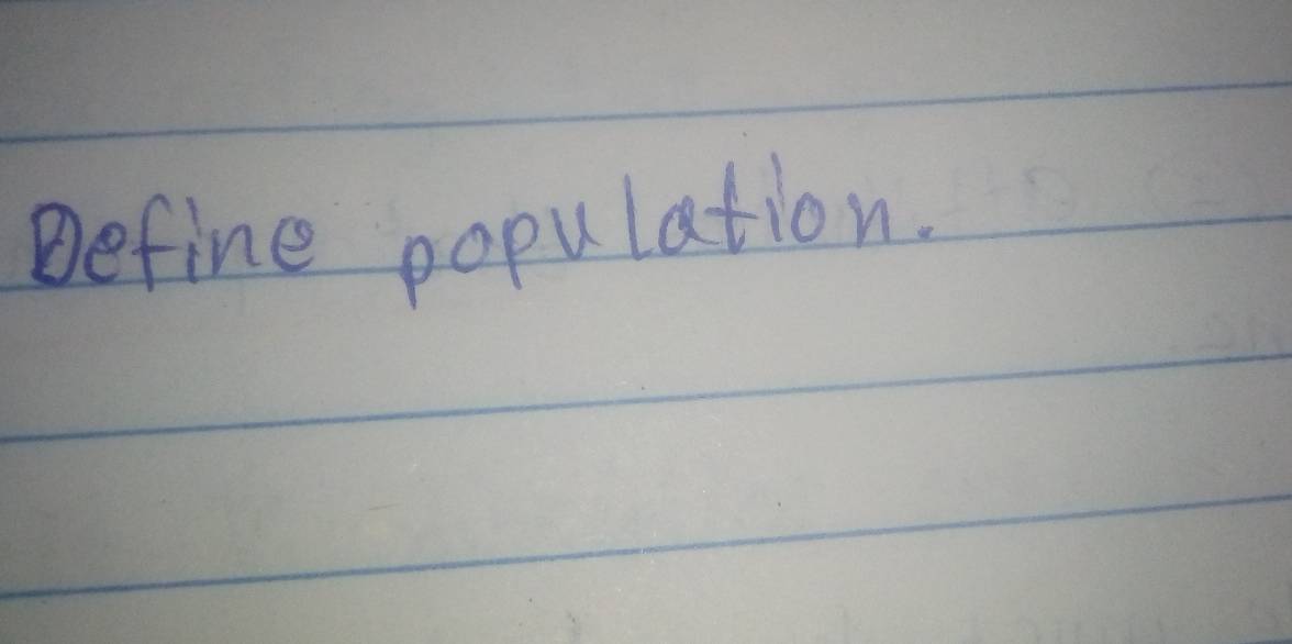 Befine population.