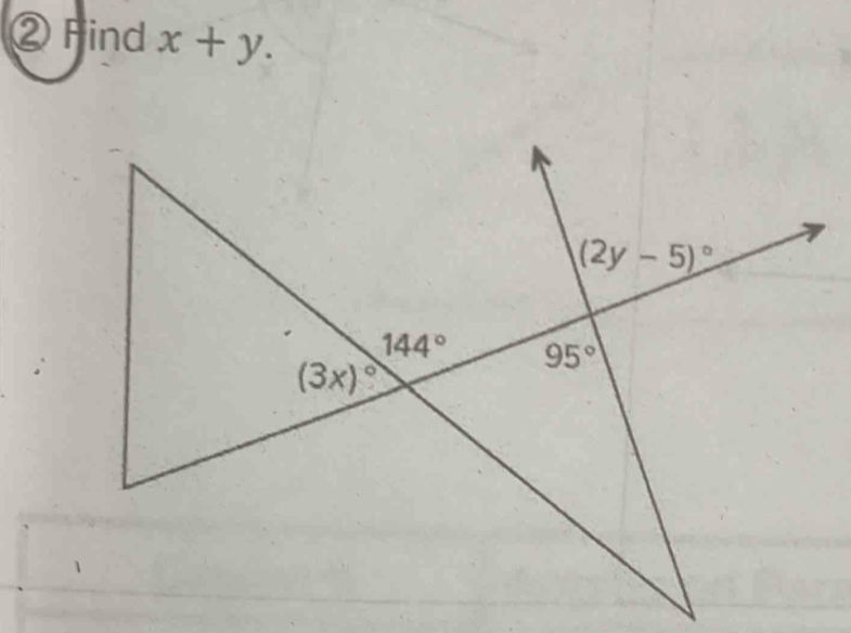 ② Find x+y.