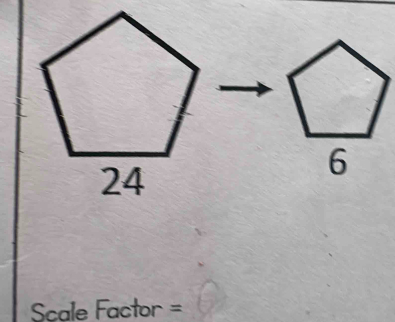 □ frac 24to □ frac 6
Scale Factor =