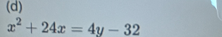 x^2+24x=4y-32