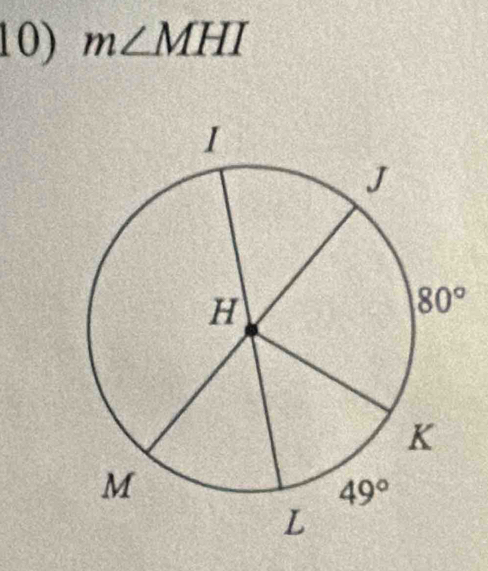 m∠ MHI