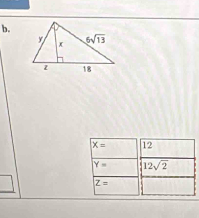 X= 12
Y= 12sqrt(2)
|Z=