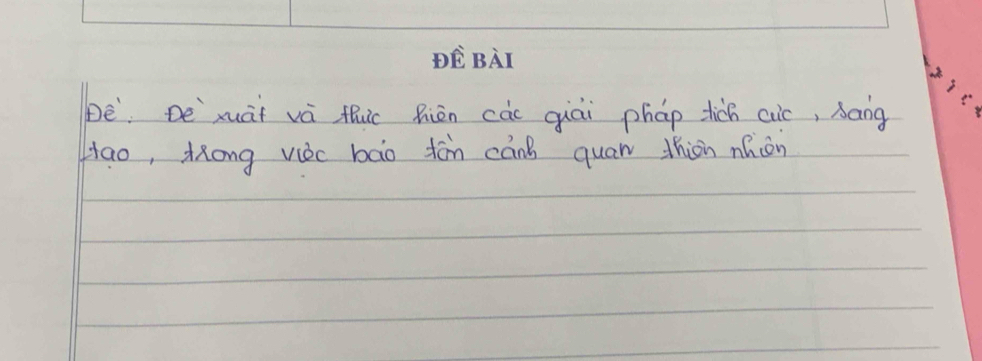 PE BAI 
Dè Dè`xuāi và thic Riòn càc qiài phap tich cic, sáng 
Hao, Kong vièc bāo tàn cánB quan thiàn nniàn