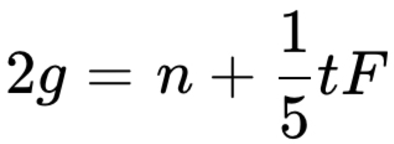 2g=n+ 1/5 tF