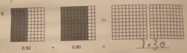 3.
=
0.50 + 0.80 =_ 