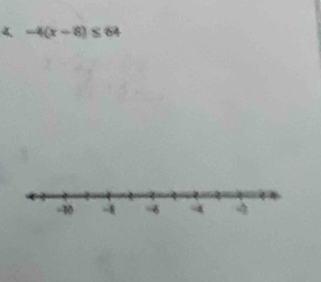 《 -4(x+8)≤ 64