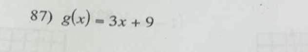 g(x)=3x+9