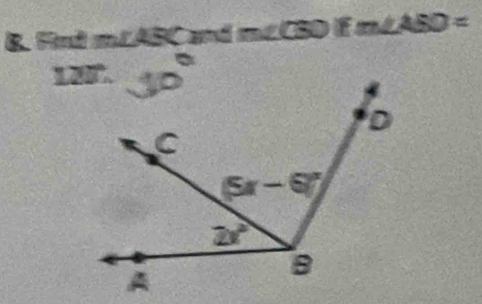 Find mLABC and m∠ CBD if m/ ABD=