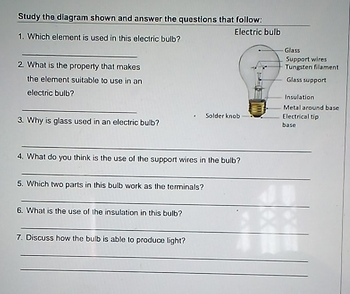 Solved: Study the diagram shown and answer the questions that follow ...
