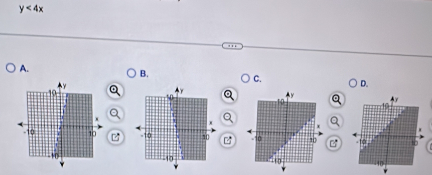 y<4x</tex> 
A.
B.
C.
D.
a