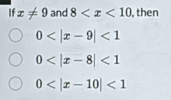 If x!= 9 and 8 , then
0 <1</tex>
0 <1</tex>
0 <1</tex>