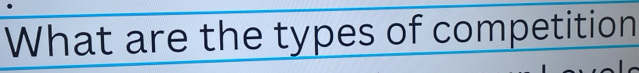 What are the types of competition