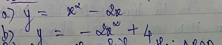 a7 y=x^2-2x
6) y=-2x^2+4