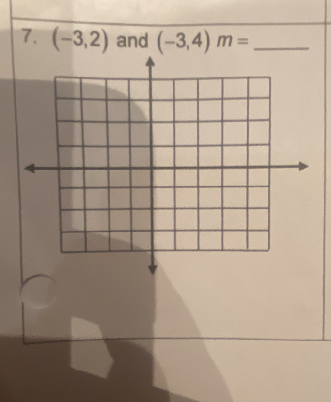 (-3,2) and (-3,4)m= _