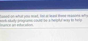 Solved: Based on what you read, list at least three reasons why work ...