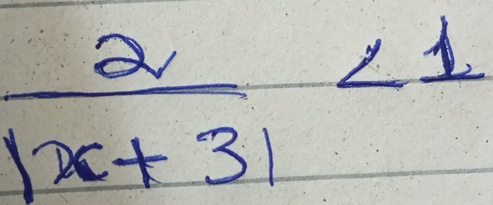  2/|x+3| <1</tex>