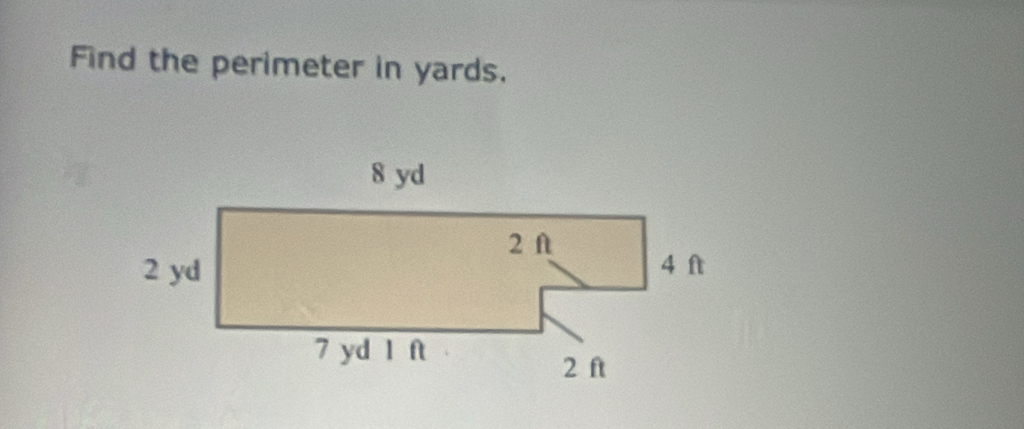 Find the perimeter in yards.