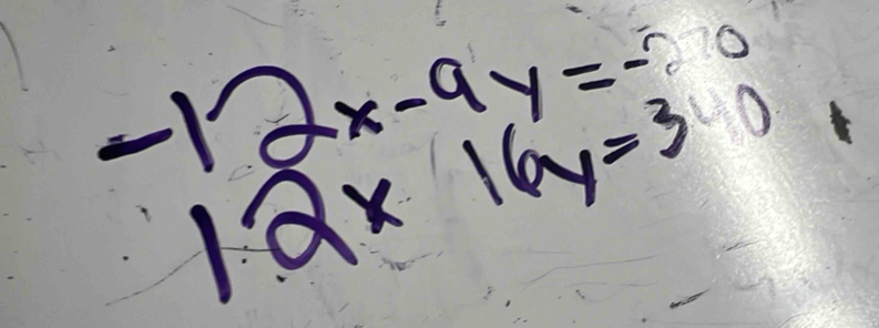 -12x-9y=-20
1.2* 16y=3 =0