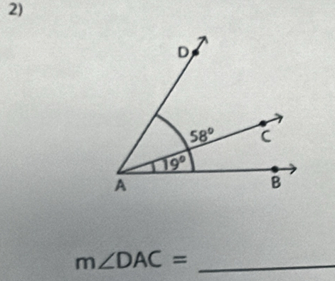 m∠ DAC=