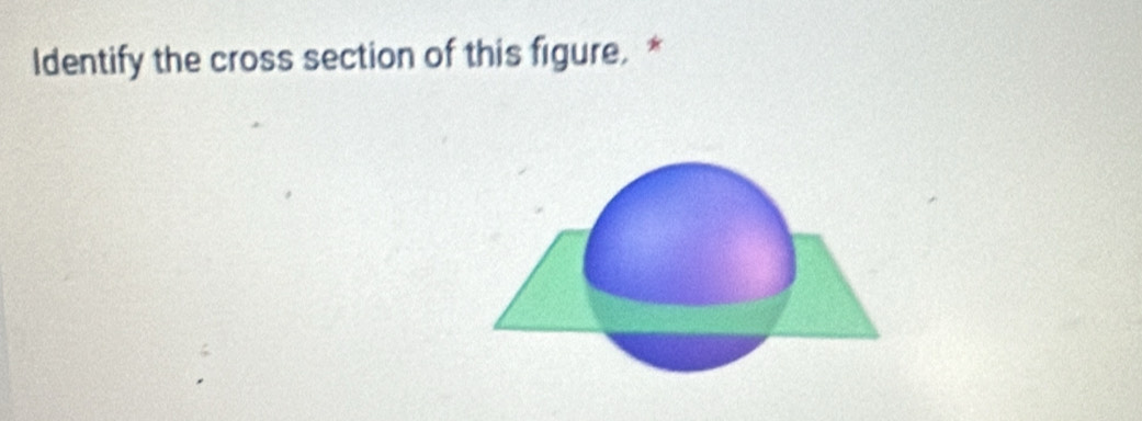 Identify the cross section of this figure. *