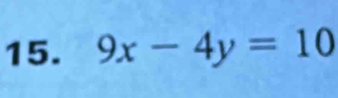 9x-4y=10