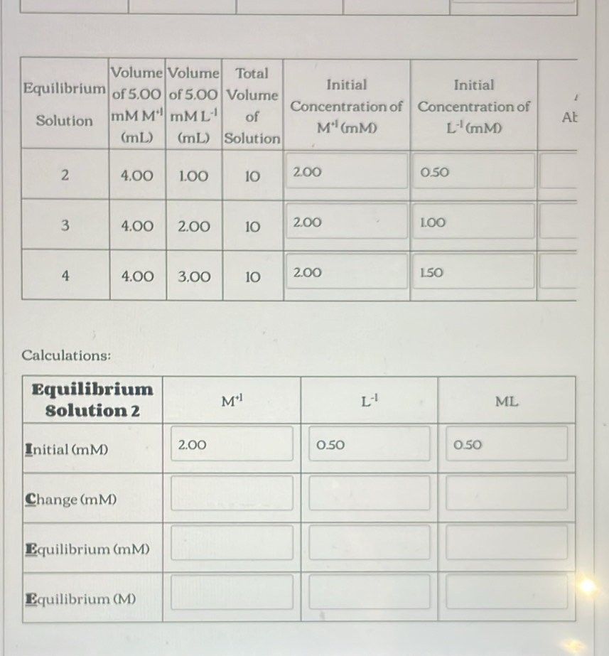 Calculations: