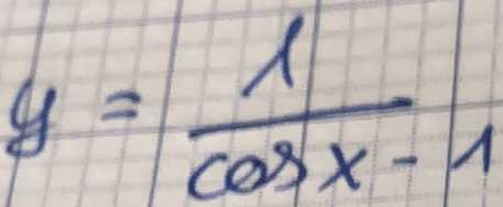 y= 1/cos x-1 