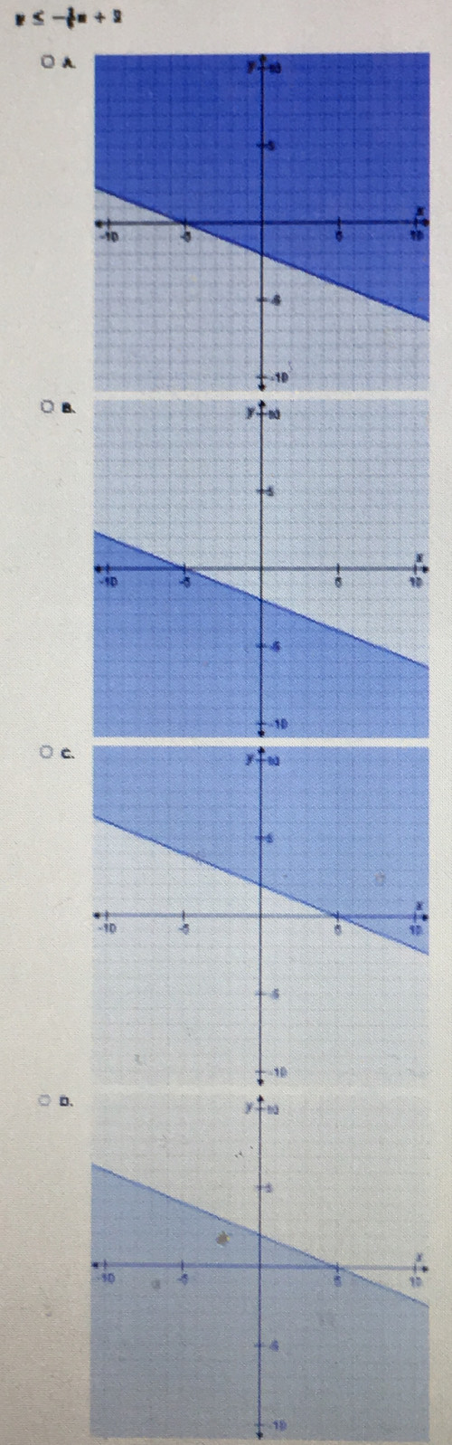 ≤ - 2/5 n+2
) A
B.
C.
D