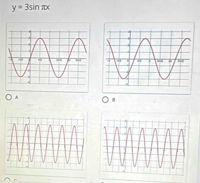 y=3sin π x

A 
B