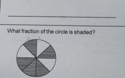 What fraction of the circle is shaded?