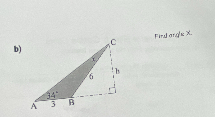 Find angle X.