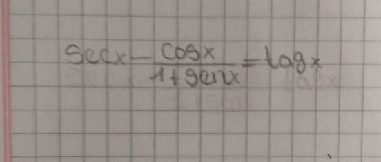 sec x- cos x/1+9cot x =tagx