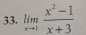 limlimits _xto 1 (x^2-1)/x+3 