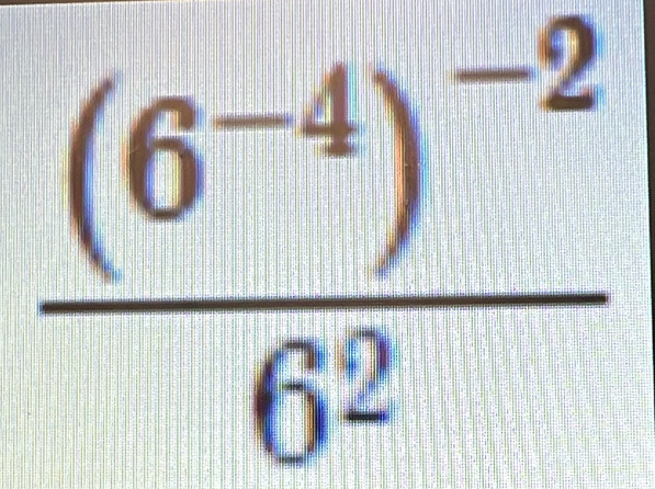 frac (6^(-4))^-26^2