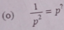  1/p^2 =p^?