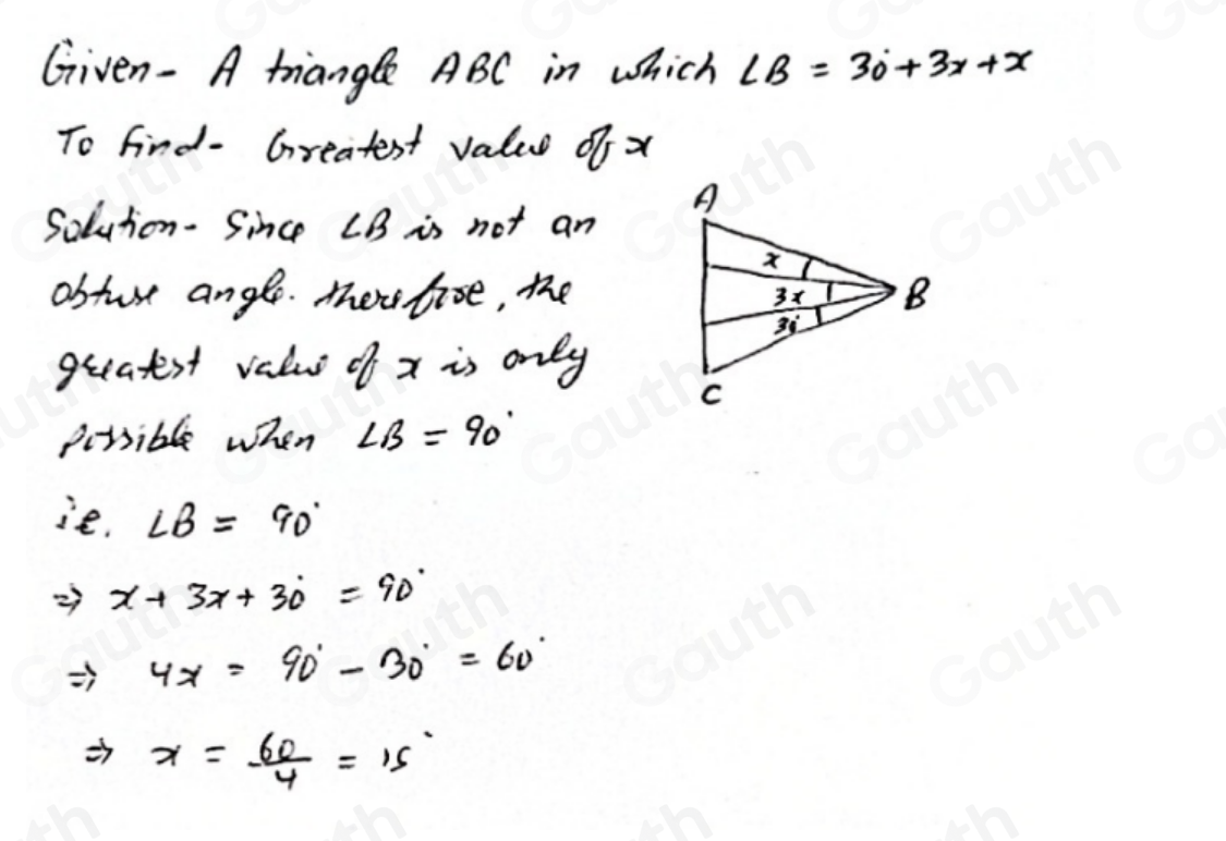 Solved: The diagram shows triangle ABC. Angle ABC is not an obtuse ...