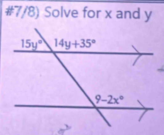 #7/8) Solve for x and y