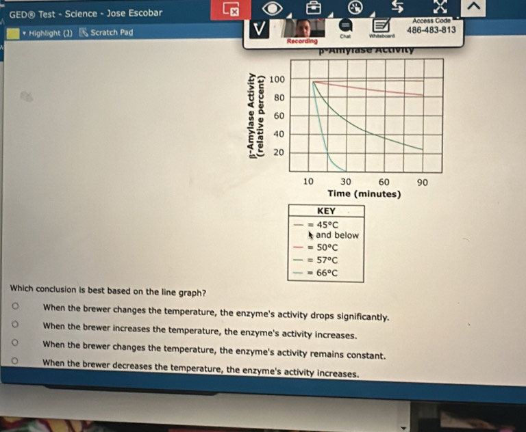 Solved: GED® Test - Science - Jose Escobar Access Code V * Highlight ...