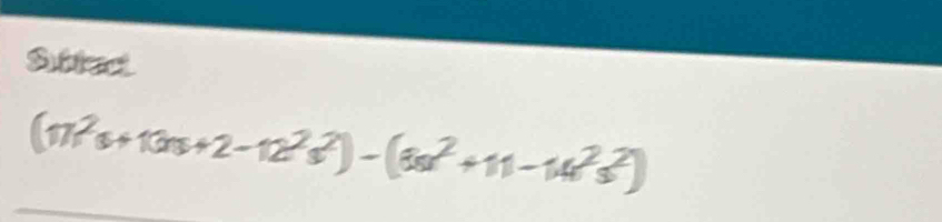 Siteat
(17)^23+10n+2-12^23^2)-(8n^2+11-14^23^2)