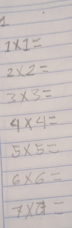 1* 1=
2* 2=
3* 3=
4* 4=
5* 5=
6* 6=
7* 27=