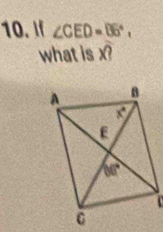 If ∠ CED=156°,
what is x?