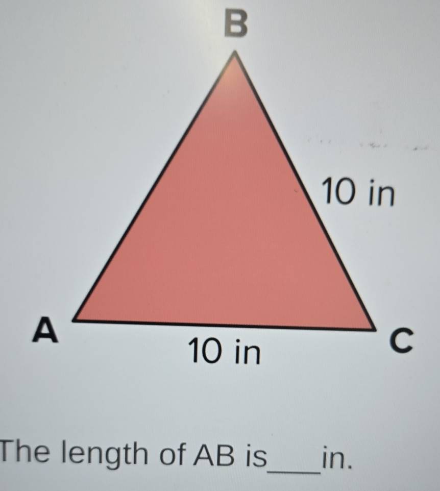 The length of AB is in.