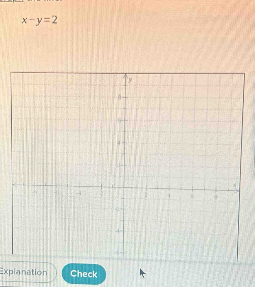 x-y=2
Explanation Check