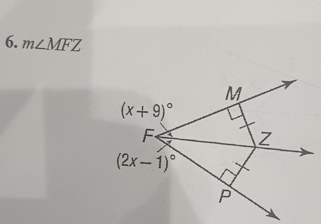 m∠ MFZ