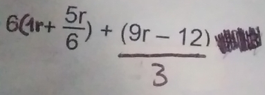 6ar+%) + (9r = 12)