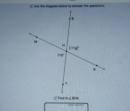 m∠ BHK
label optiona