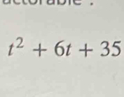 t^2+6t+35